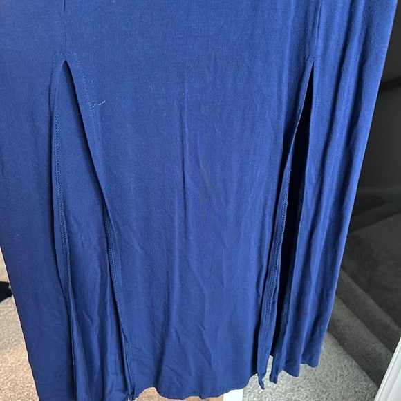 Lulu’s slinky jersey dress; blue, size S - Picture 3 of 6